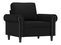 Sillón Negro 60 cm Piel Sintética