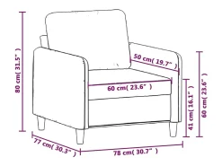 Sillón Negro 60 cm Tela