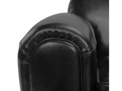 Sillón negro en cuero tostado sintético - Club