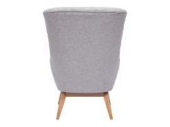 Sillón nórdico gris claro y madera BRODY