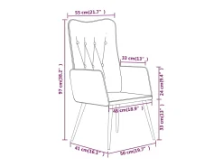 Sillón orejero de cuero auténtico negro canela