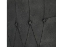 Sillón orejero de cuero auténtico negro canela