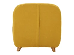 Sillón para niños nórdico tejido efecto aterciopelado amarillo mostaza NORKID