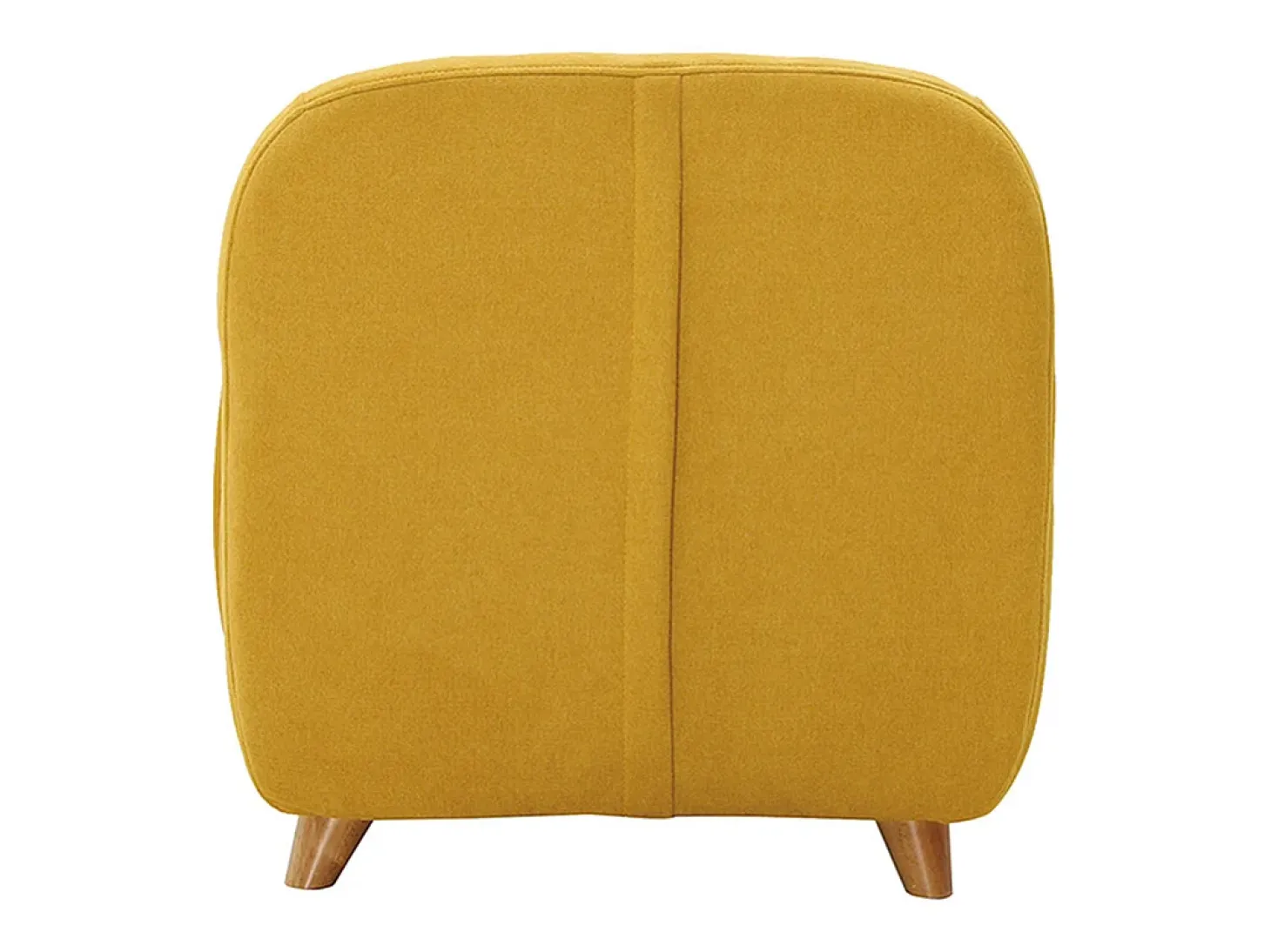 Sillón para niños nórdico tejido efecto aterciopelado amarillo mostaza NORKID