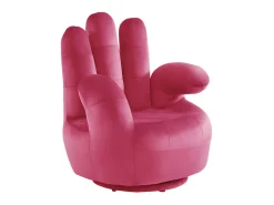 Sillón pivotante con forma de mano CATCHY fucsia