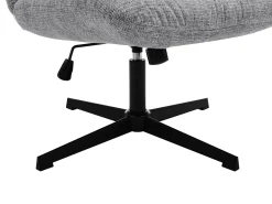 Sillón pivotante de tela jaspeado color gris SELENDO
