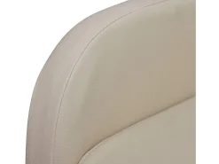 Sillón plegable de cuero sintético color crema