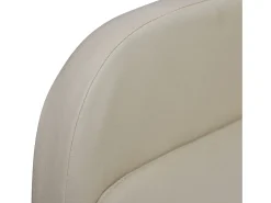 Sillón plegable de cuero sintético color crema