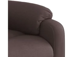 Sillón reclinable de tela marrón oscuro