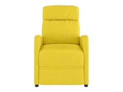 Sillón reclinable de tela amarillo claro