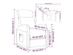 Sillón reclinable de tela amarillo claro