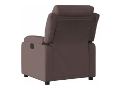 Sillón reclinable de tela marrón oscuro