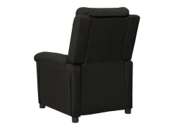 Sillón reclinable eléctrico de tela negro