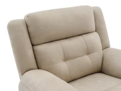 Sillón reclinable eléctrico de microfibra beige ORTIANO