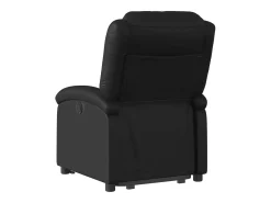 Sillón reclinable elevable cuero artificial negro