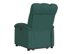 Sillón reclinable elevable tela verde oscuro