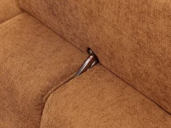 Sillón reclinable en tela texturizada terracota APOLIU