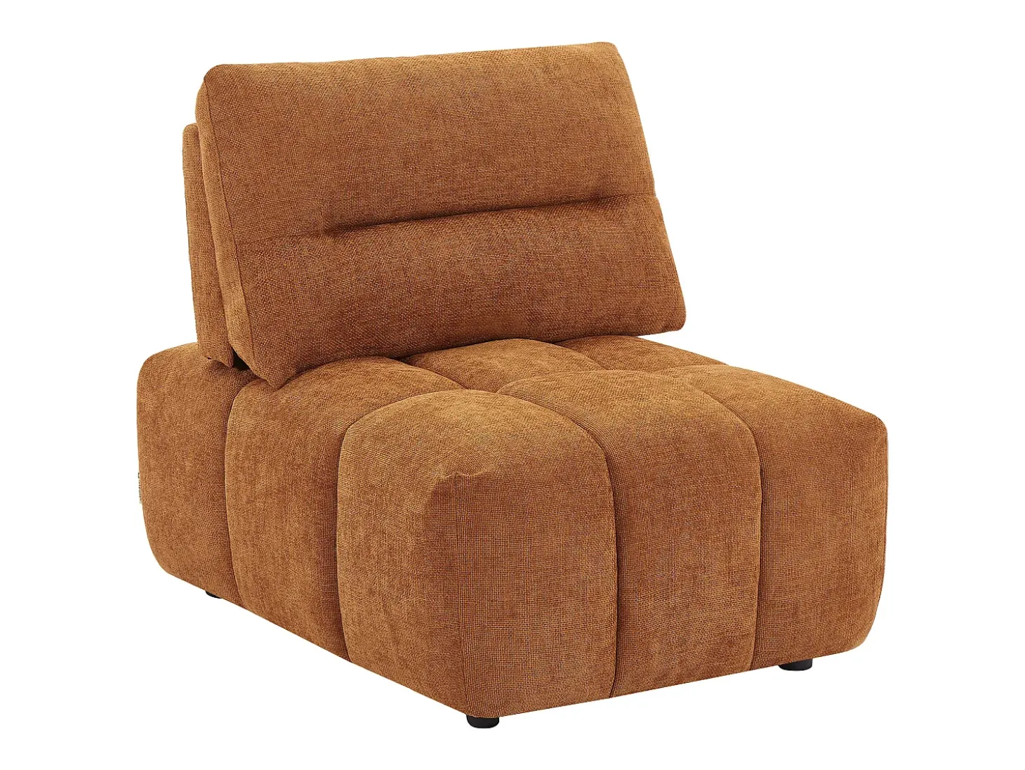 Sillón reclinable en tela texturizada terracota APOLIU