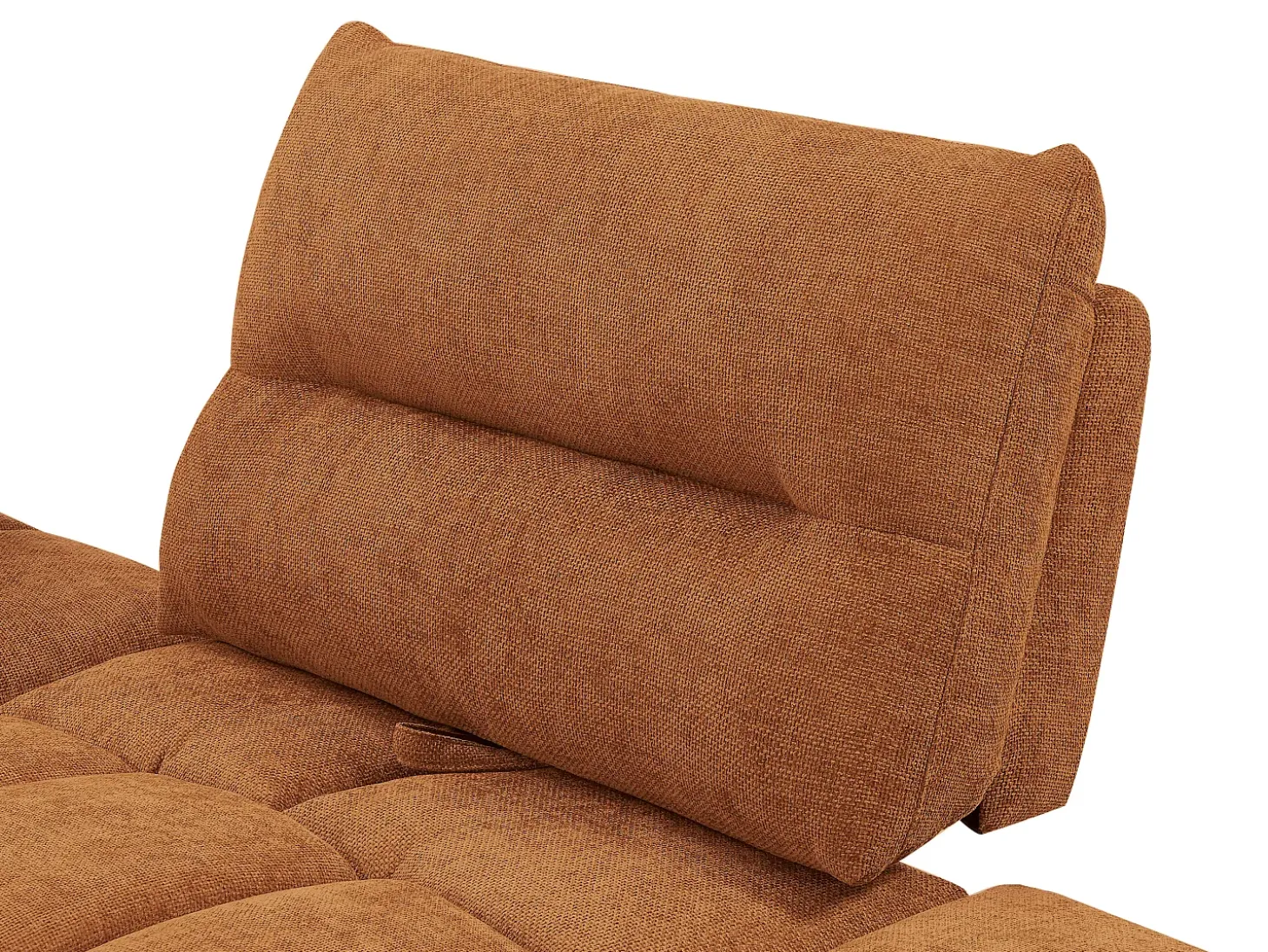 Sillón reclinable en tela texturizada terracota APOLIU
