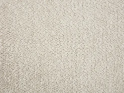 Sillón redondeado de tela jaspeada color beige LANITO