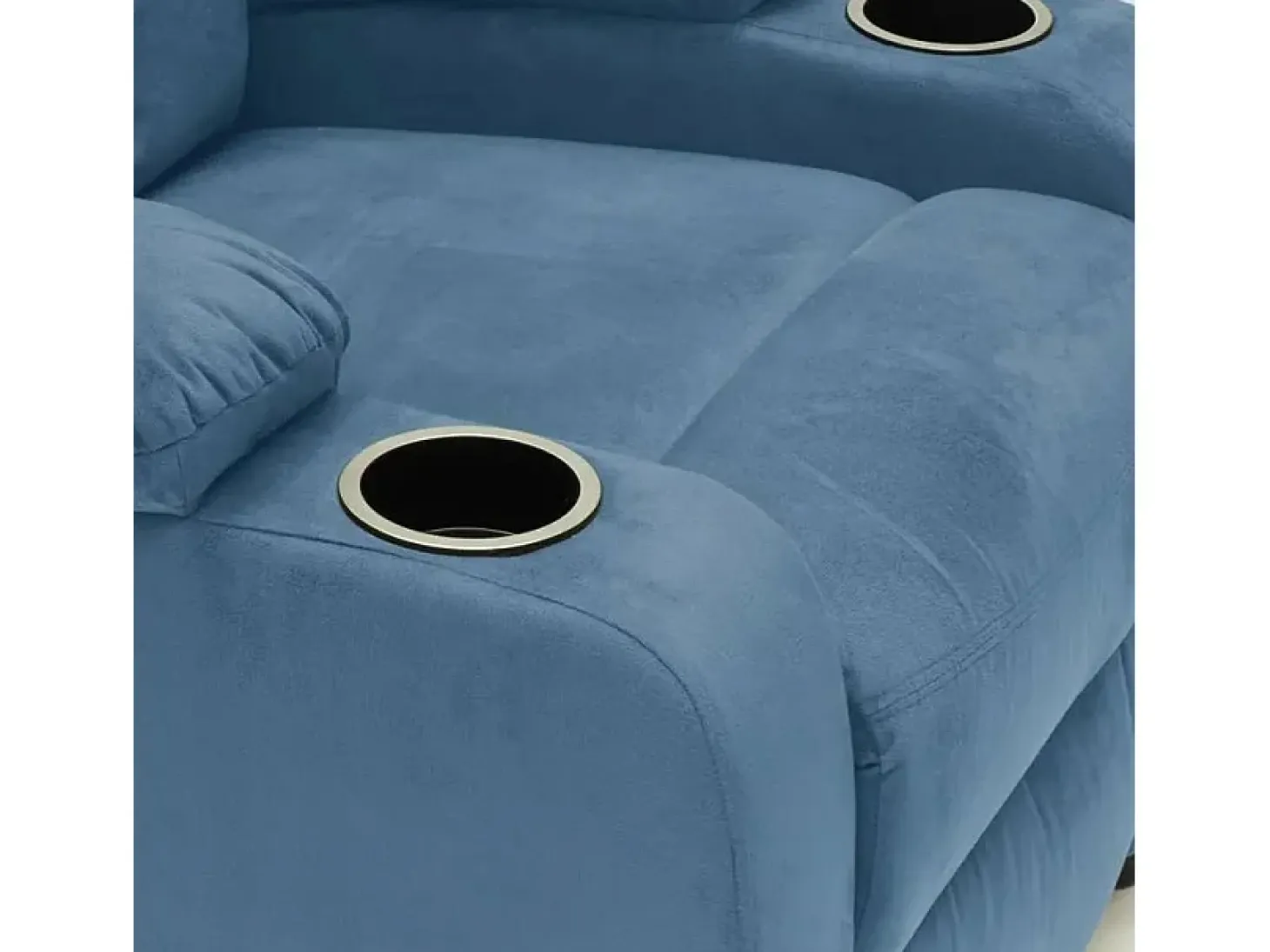 Sillón relajante reclinable reposapiés portaobjetos Laura Light - Azul