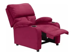 Sillón relajante reclinable reposapiés portaobjetos Laura Light - Rosa