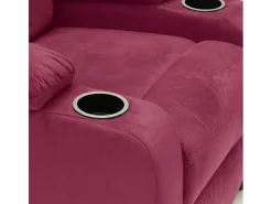 Sillón relajante reclinable reposapiés portaobjetos Laura Light - Rosa
