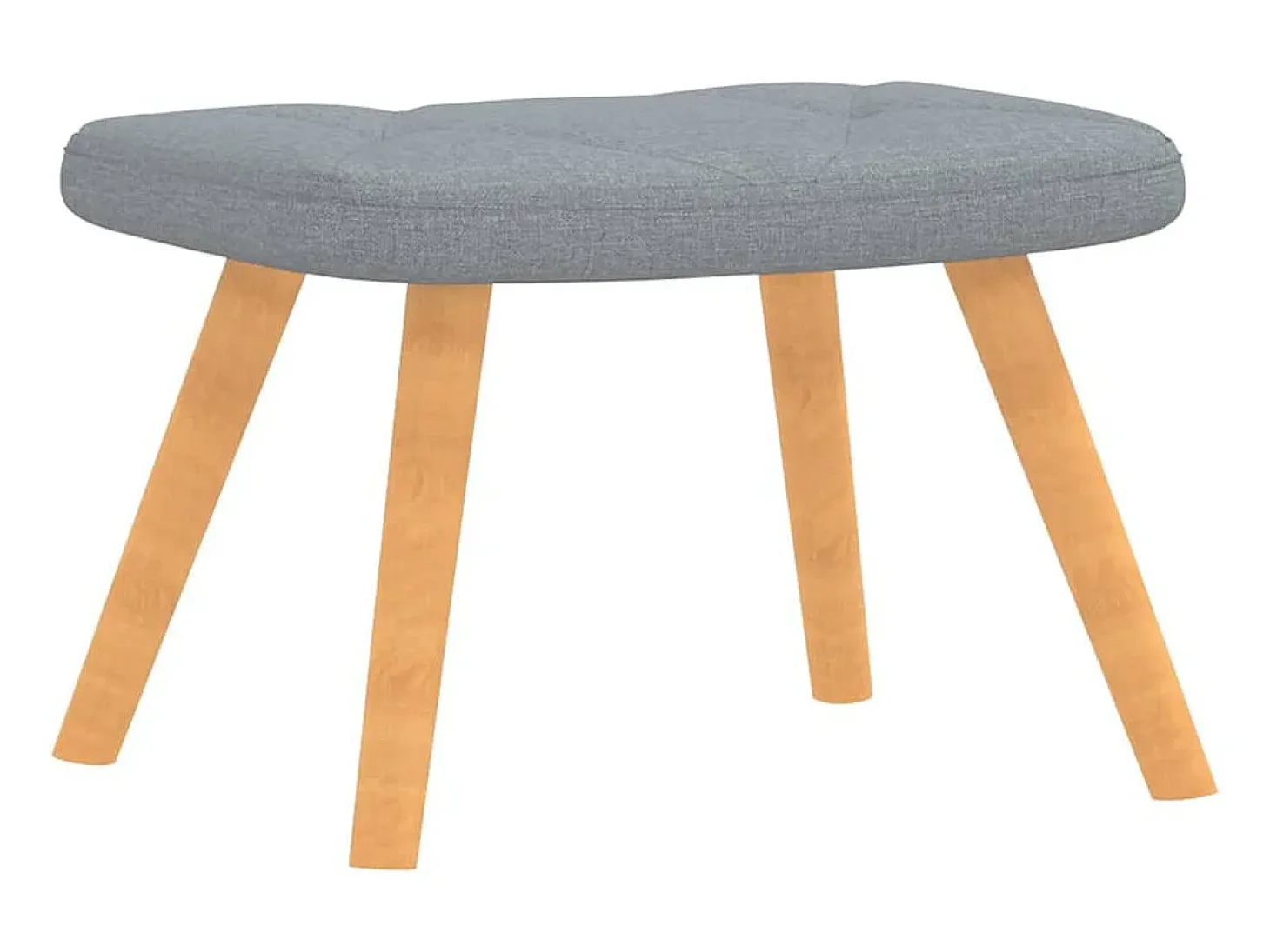 Sillón relax con taburete tela gris claro
