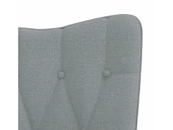 Sillón relax con taburete tela gris claro