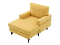 Sillón Relax de 1 Plaza en Chenilla - Respaldo Envolvente, Asiento Extra Profundo 100cm, Estructura 250kg - Para Salón, Oficina o Balcón - Patas de Madera Maciza