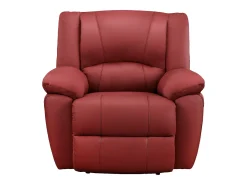 Sillón relax de piel de becerro en color rojo AROMA