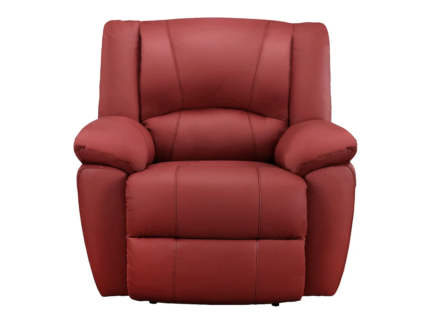 Sillón relax de piel de becerro en color rojo AROMA