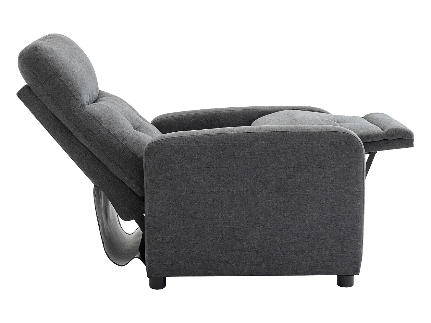 Sillón relax de tela acolchada color gris antracita JARAMILO