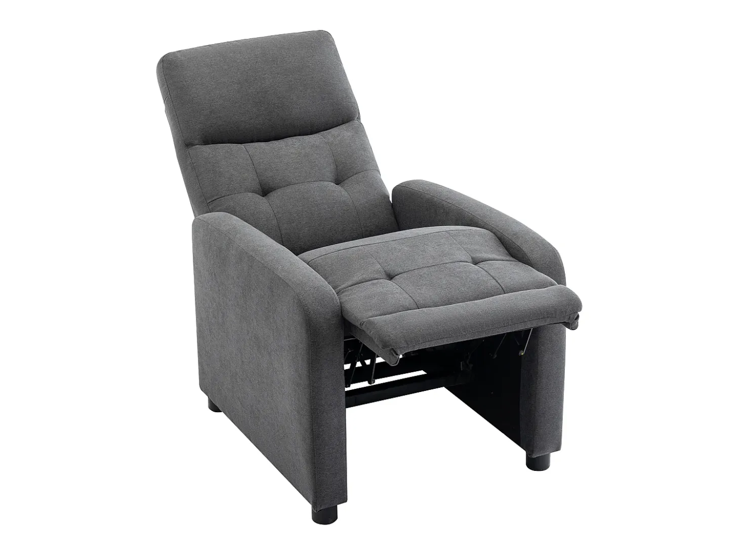 Sillón relax de tela acolchada color gris antracita JARAMILO