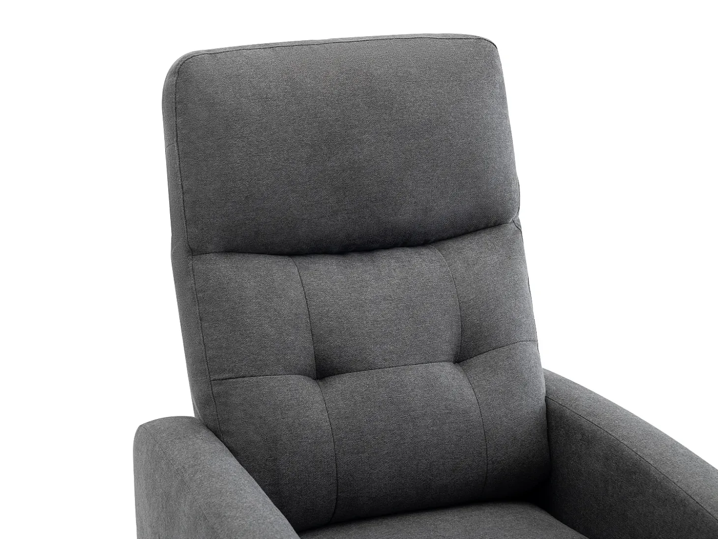 Sillón relax de tela acolchada color gris antracita JARAMILO