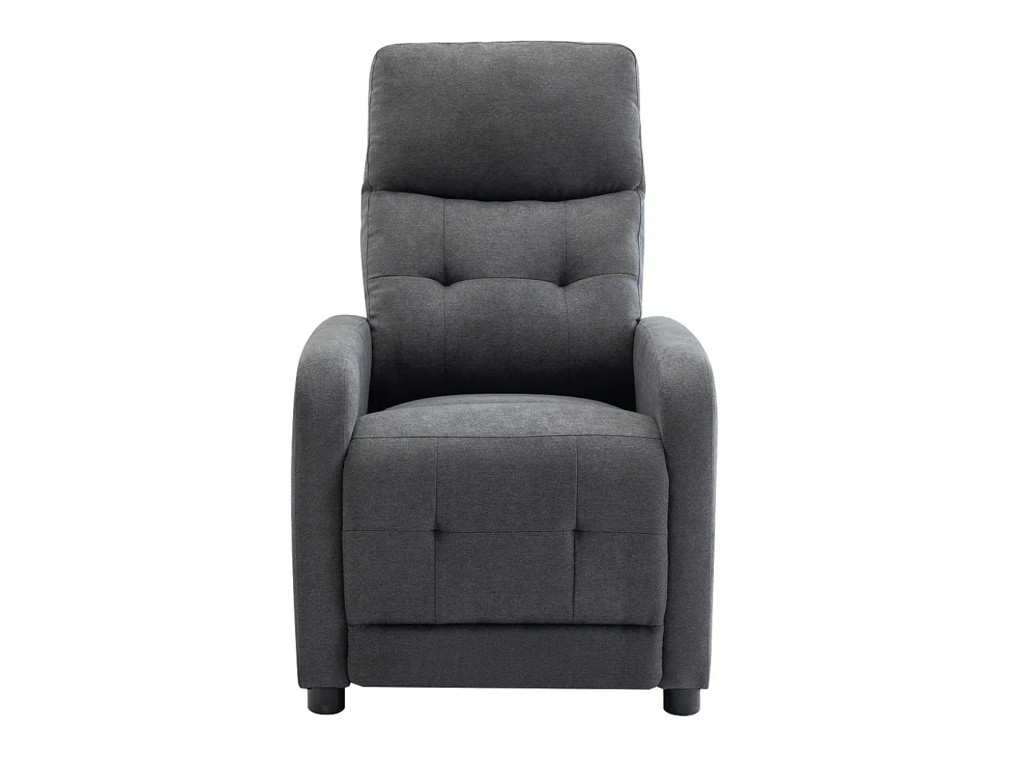 Sillón relax de tela acolchada color gris antracita JARAMILO
