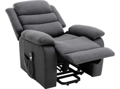 Sillón relax eléctrico de tela antracita NADINE