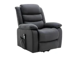 Sillón relax eléctrico de tela antracita NADINE
