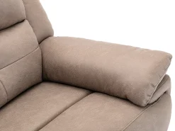 Sillón relax eléctrico de tela gris topo con 1 puerto USB DOLENE