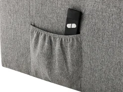 Sillón relax eléctrico de tela gris claro NADINE