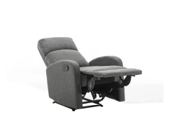 Sillón relax manual de tela color antracita ISAO Barato