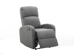 Sillón relax manual de tela color antracita ISAO Barato