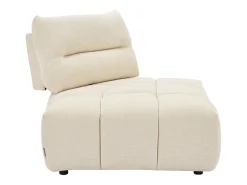Sillón rinconera avanzado-retroceso en tela texturizada beige APOLIU