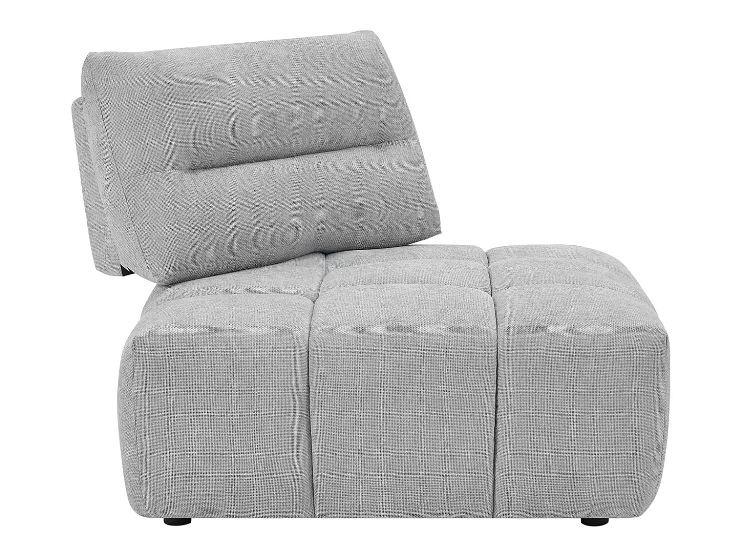 Sillón rinconera regulable en tela texturizada gris claro APOLIU