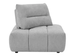 Sillón rinconera regulable en tela texturizada gris claro APOLIU