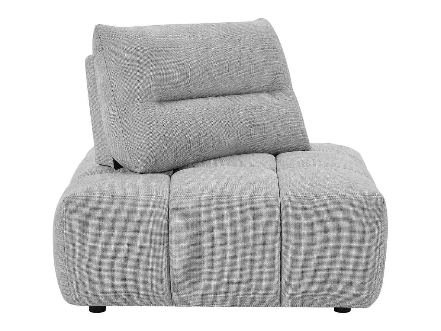Sillón rinconera regulable en tela texturizada gris claro APOLIU