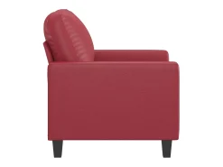 Sillón Rojo Burdeos 60 cm Piel Sintética