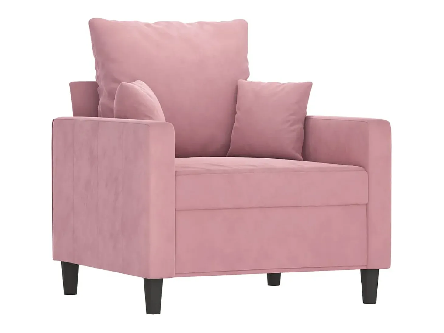 Sillón Rosa 60 cm Terciopelo