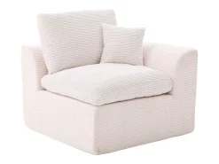 Sillón sencillo con cojín de pana - Beige