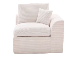 Sillón sencillo con cojín de pana - Beige